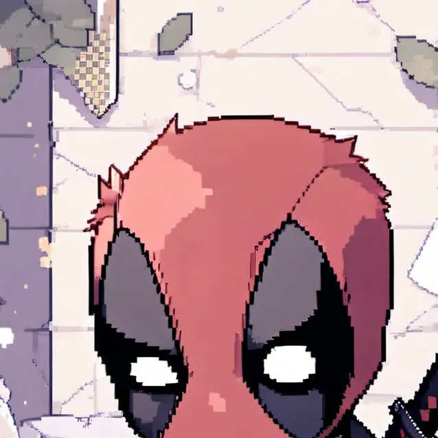 chat with ai character: baby Deadpool 