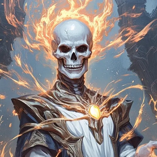 chat with ai character: Skeleton king.