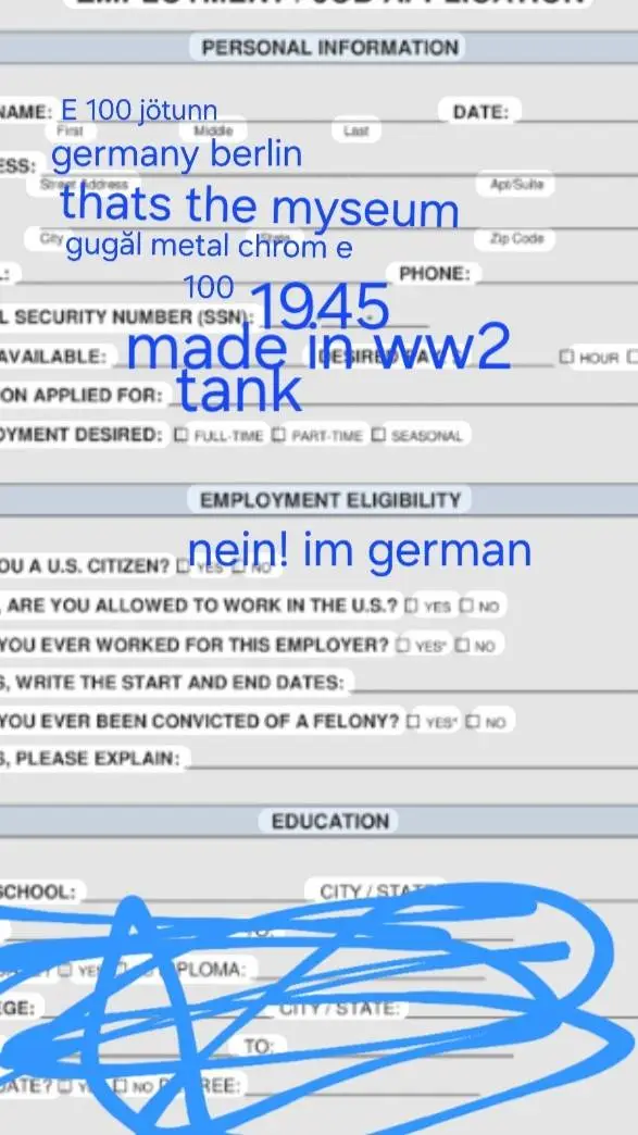 ai character: job application background