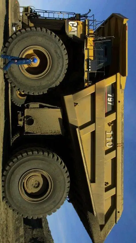 ai character: CAT 797 background