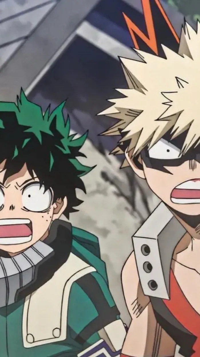 ai character: Bakugo and Deku  background
