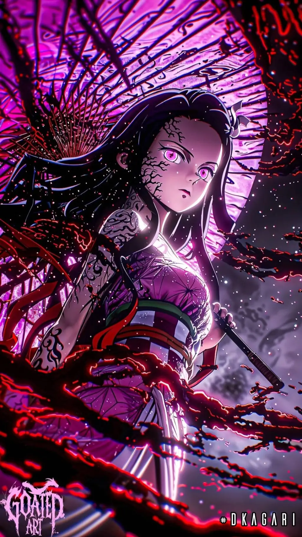 ai character: Kamado Nezuko background