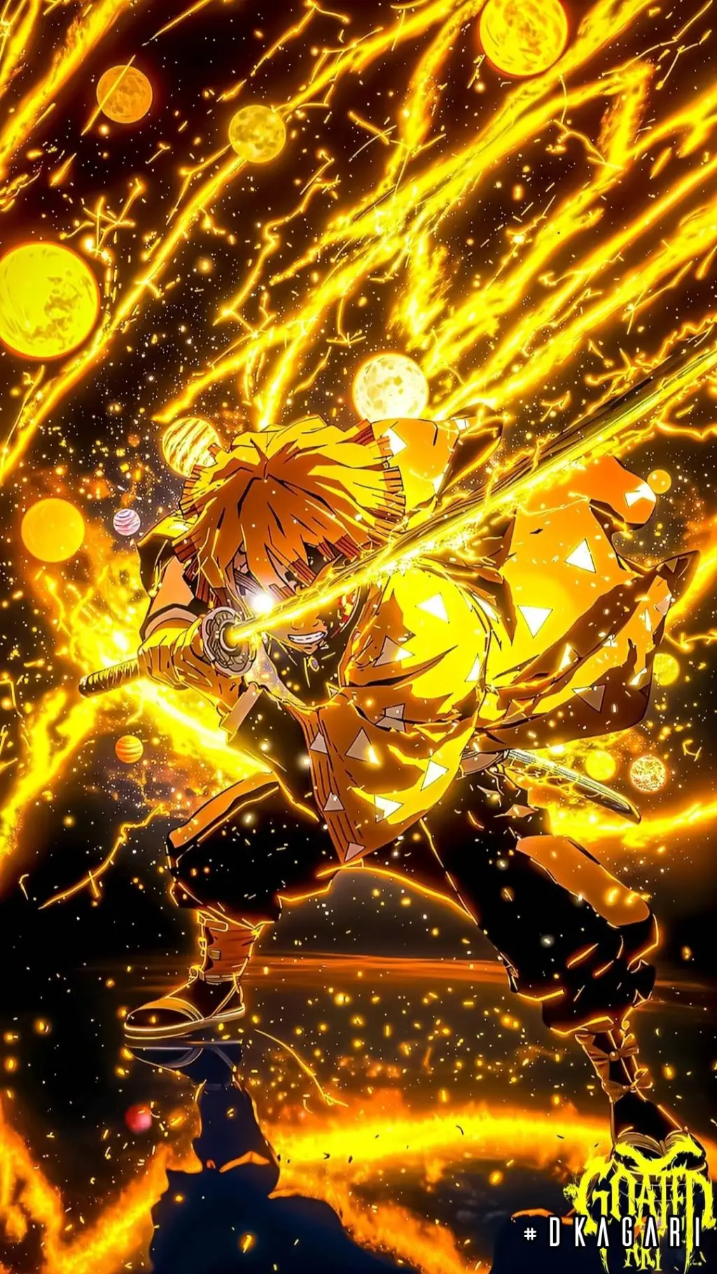 ai character: Agatsuma Zenitsu background