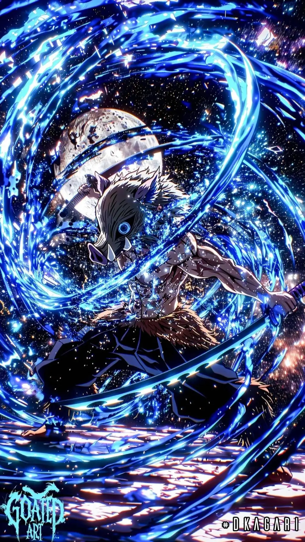 ai character: Inosuke Hashibira background