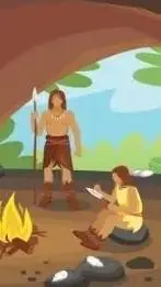 ai character: The Stone Age background