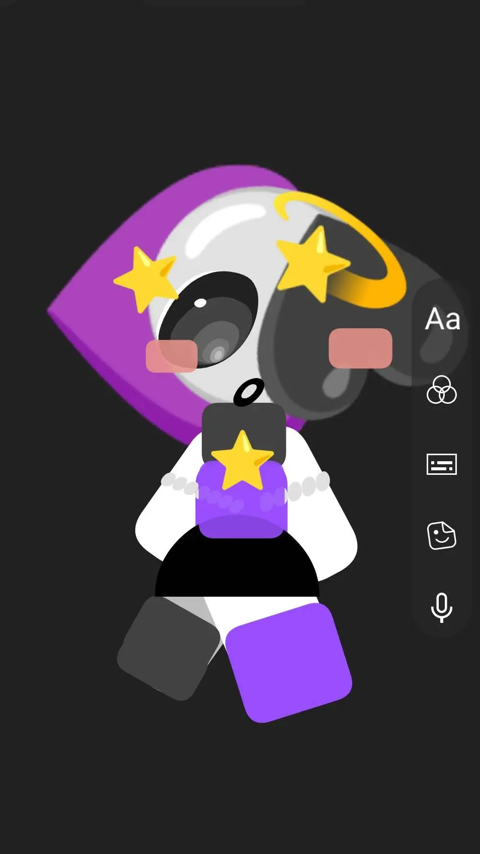 ai character: Emoji cat baby background