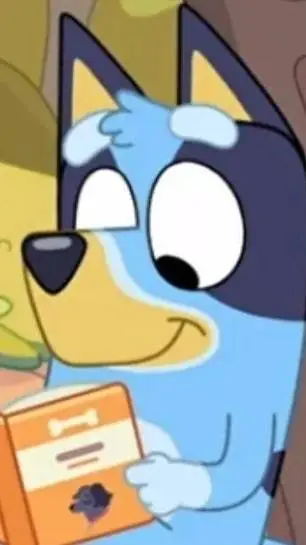 ai character: Bluey background