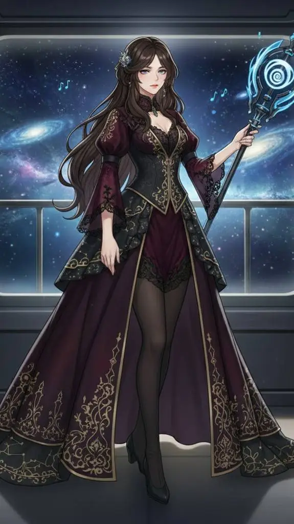 ai character: Lyra Moreau Valda background