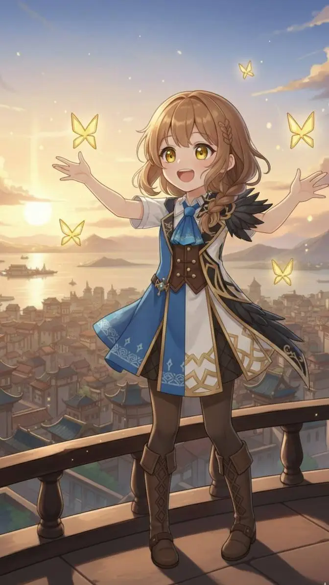 ai character: Lina Jade Messer background