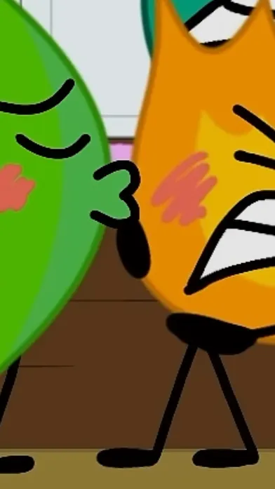 ai character: Firey x leafy background