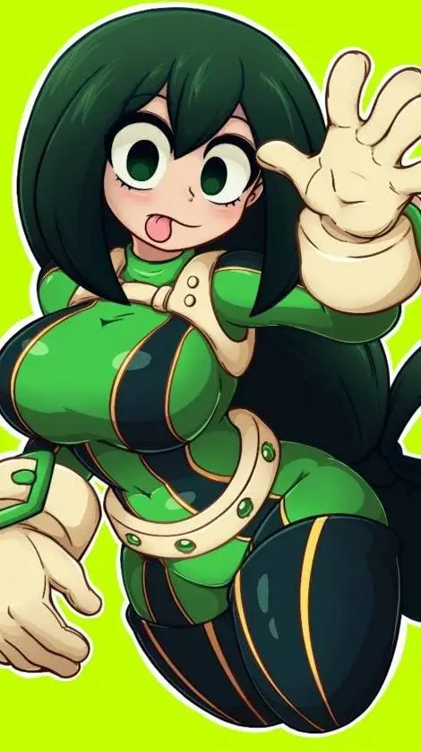 ai character: Tsuyu Asui  background
