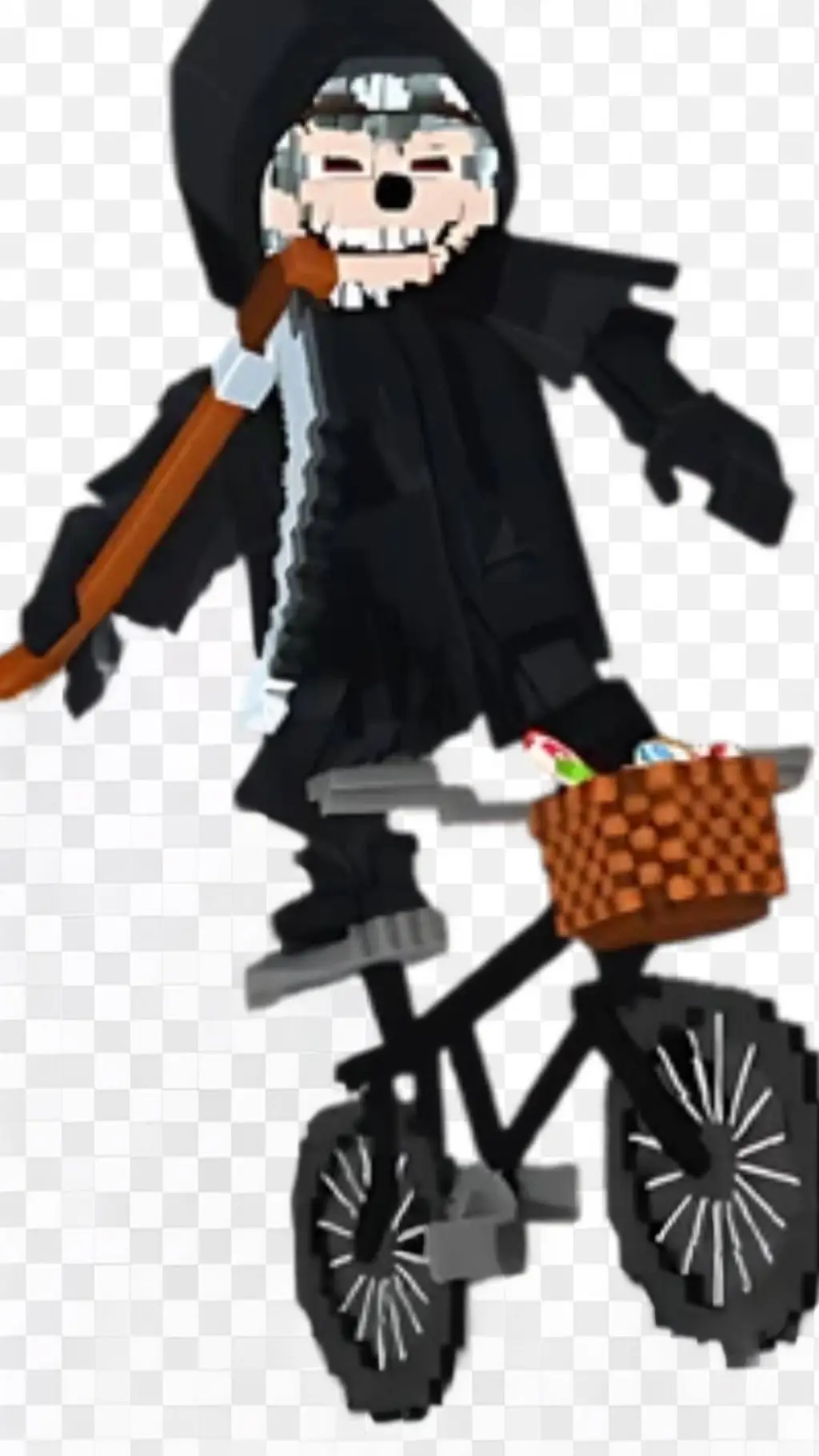 ai character: Mieteteira bicicle background