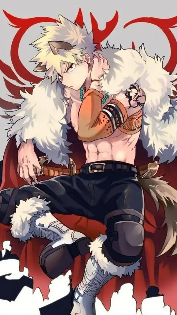 ai character: katsuki wolf  background
