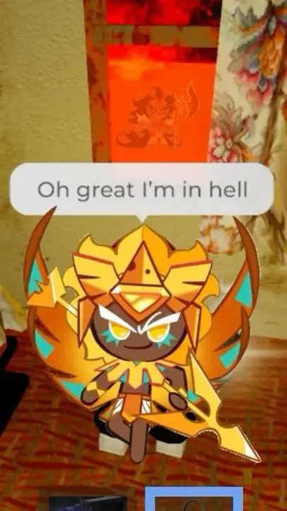 ai character: Golden cheese background