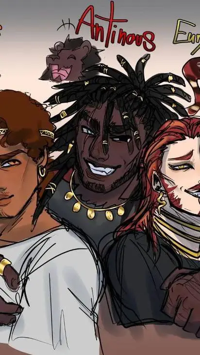 ai character: Antinous x Calpsyo background