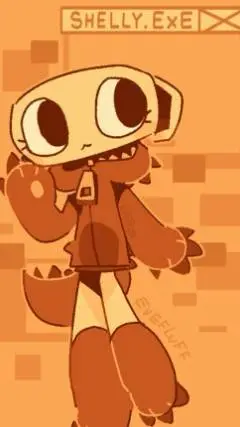 ai character: 🦕🐚[Shelly!]🐚🦕 background