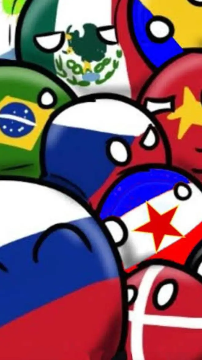 ai character: countryballs (ig?) background