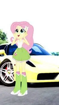 ai character: Fluthershy y EnzoF background