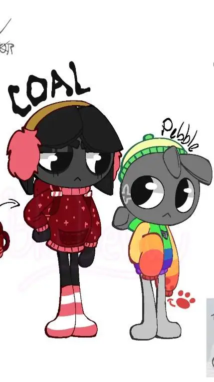 ai character: Pebble x coal background