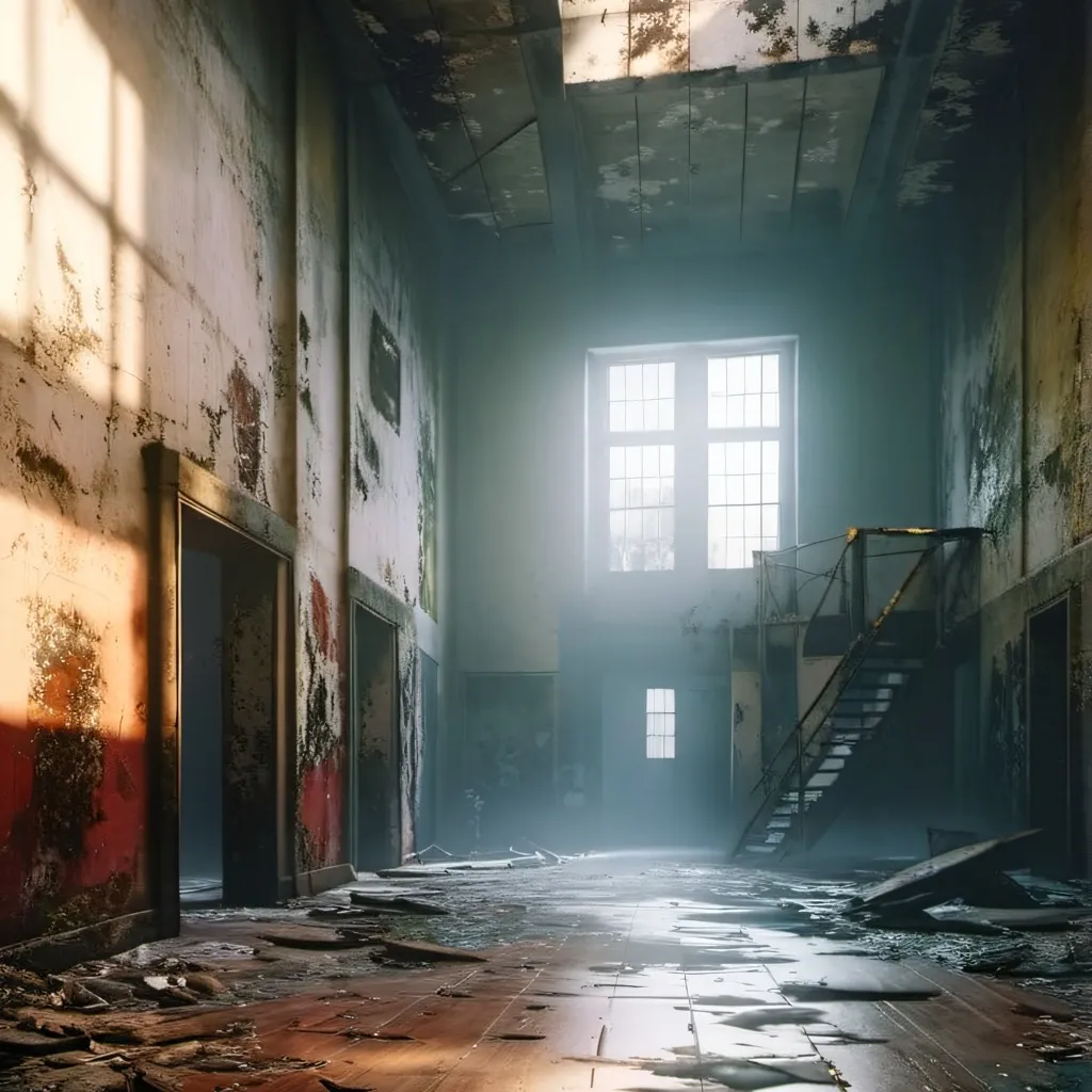 chat with ai character: abandoned house ..