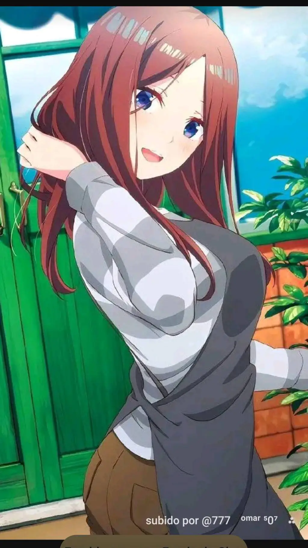 ai character: Miku nakano  background