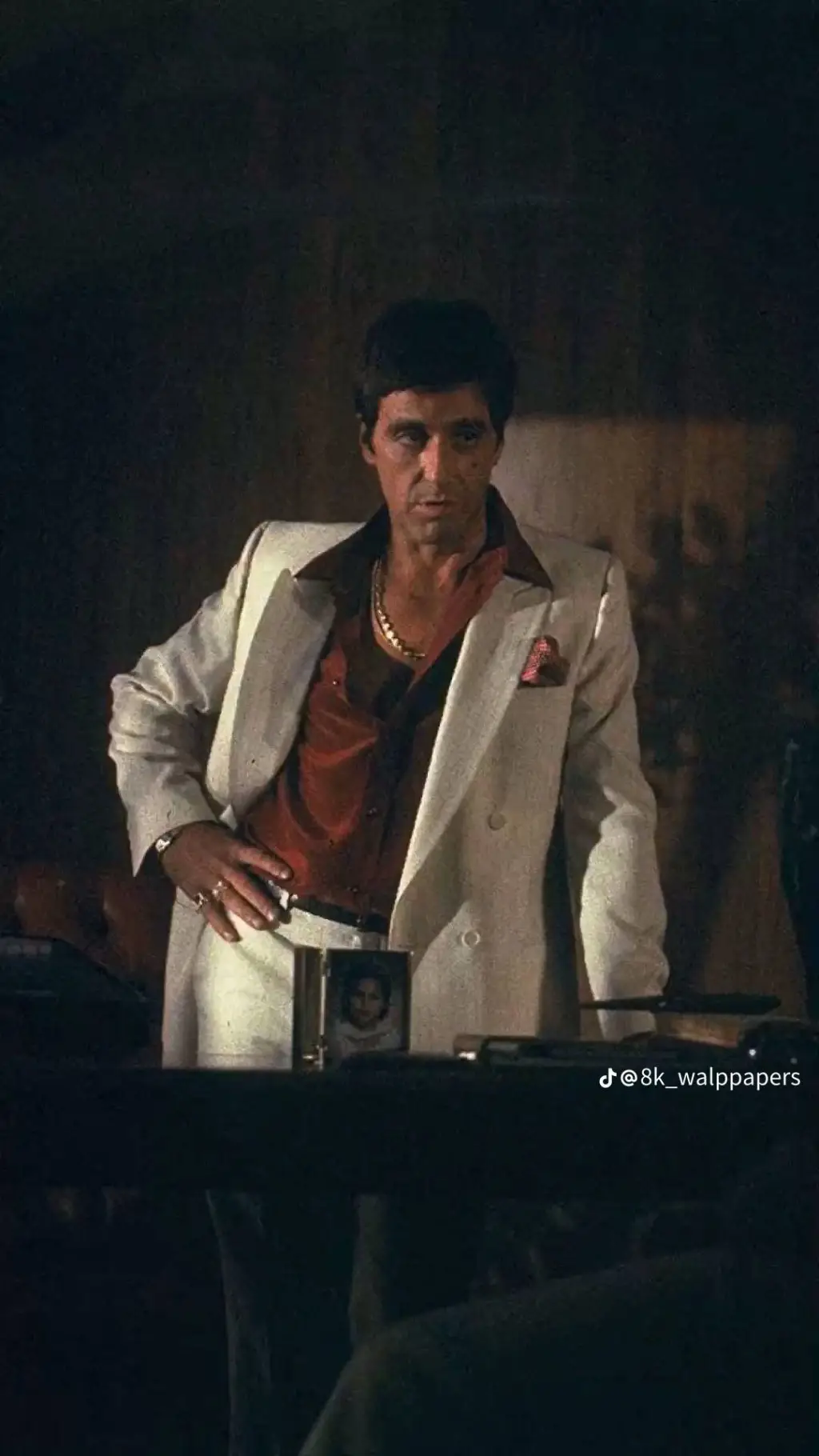 ai character: scarred face🖕🏼 background