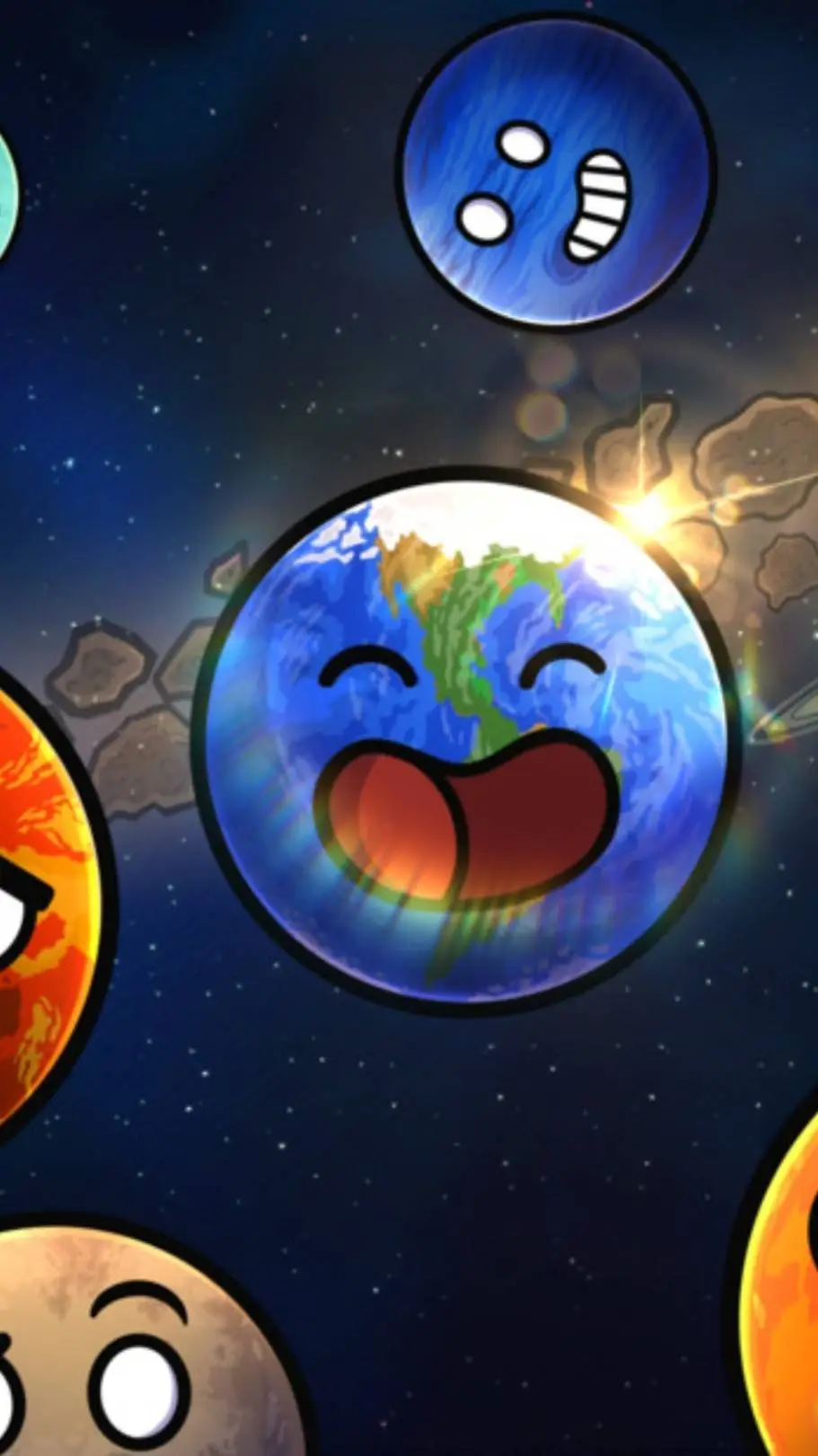 ai character: Solar balls background