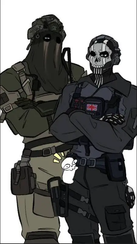 ai character: ghost x Konig  background