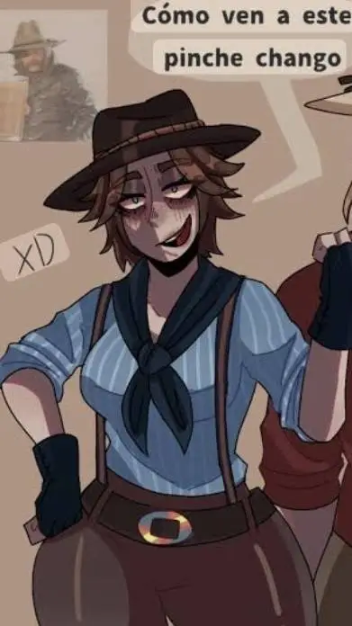 ai character: Arthur Morgar fem  background