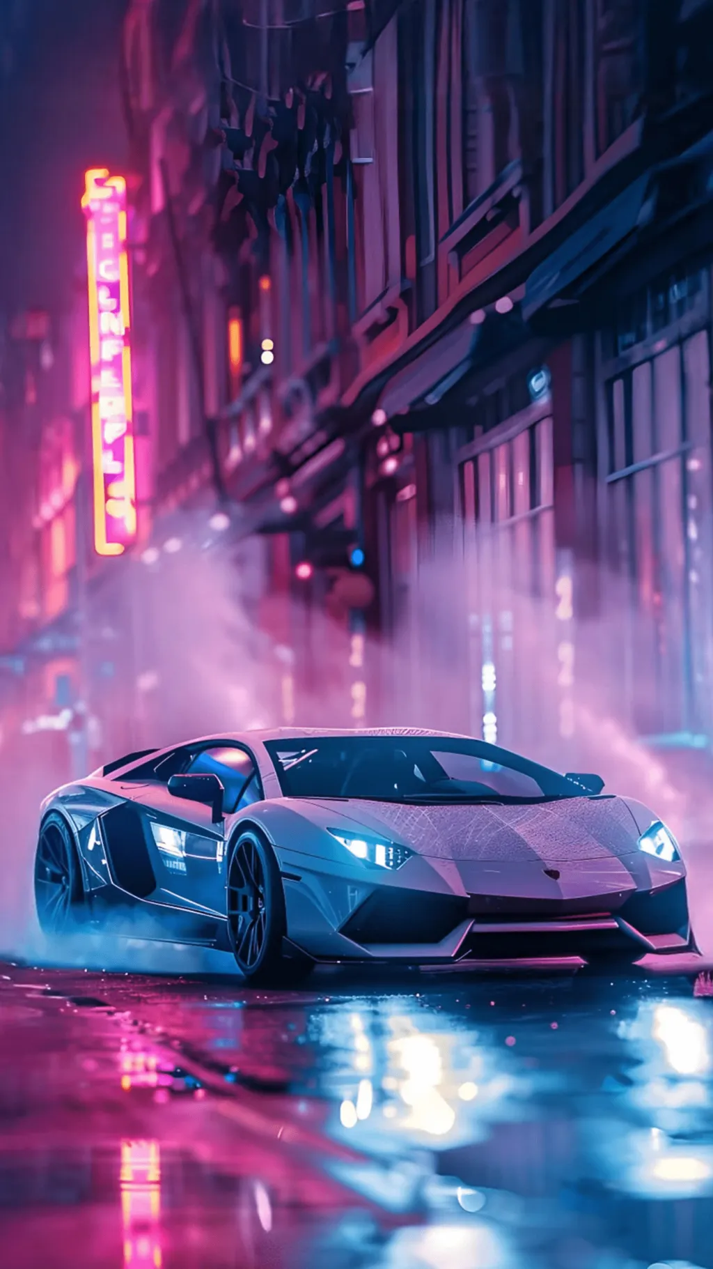 ai character: Lamborghini background