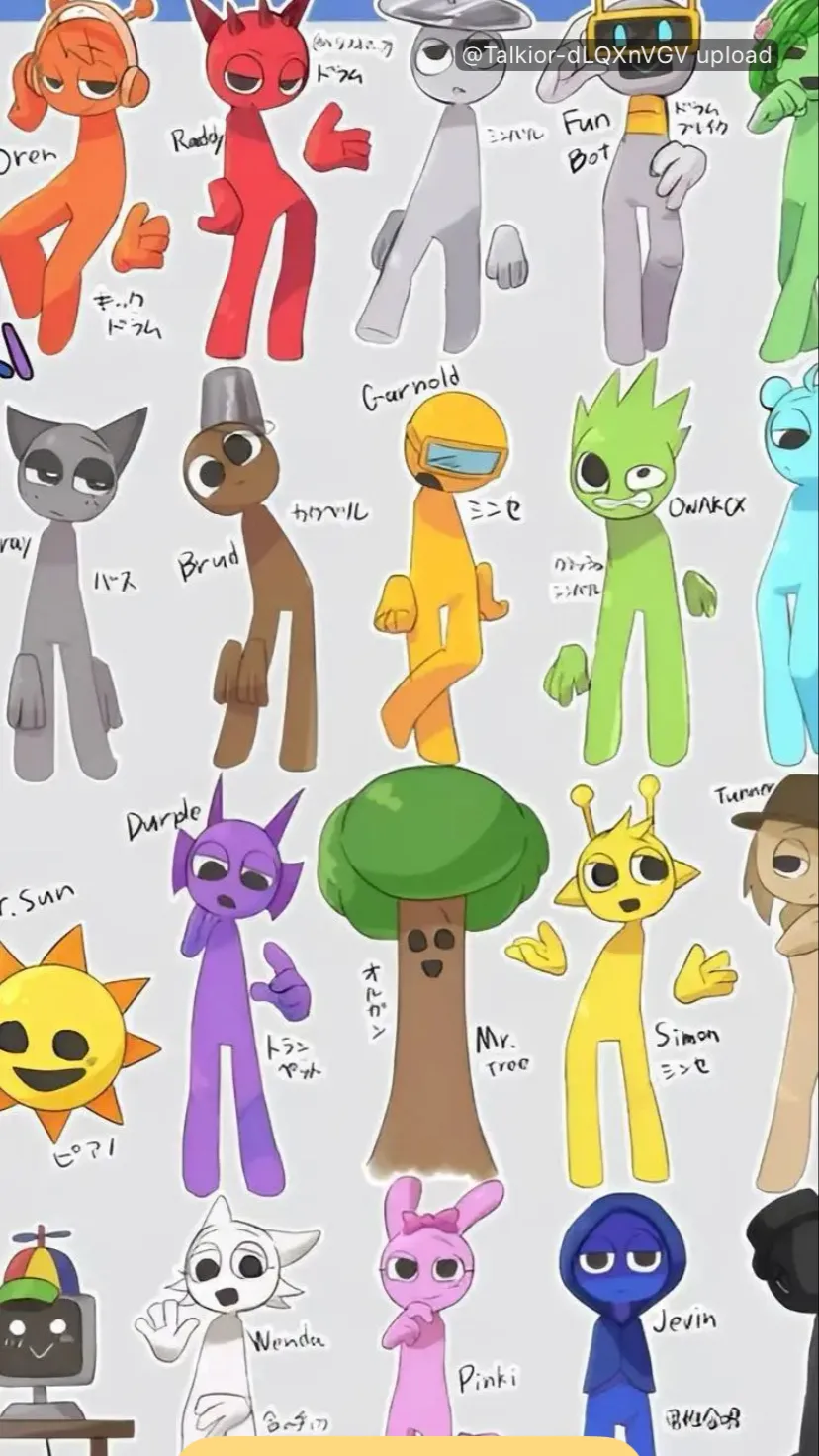 ai character: Sprunki background