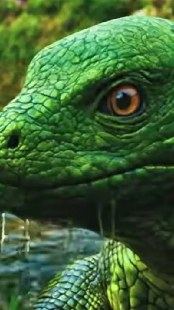 ai character: pond monster  background
