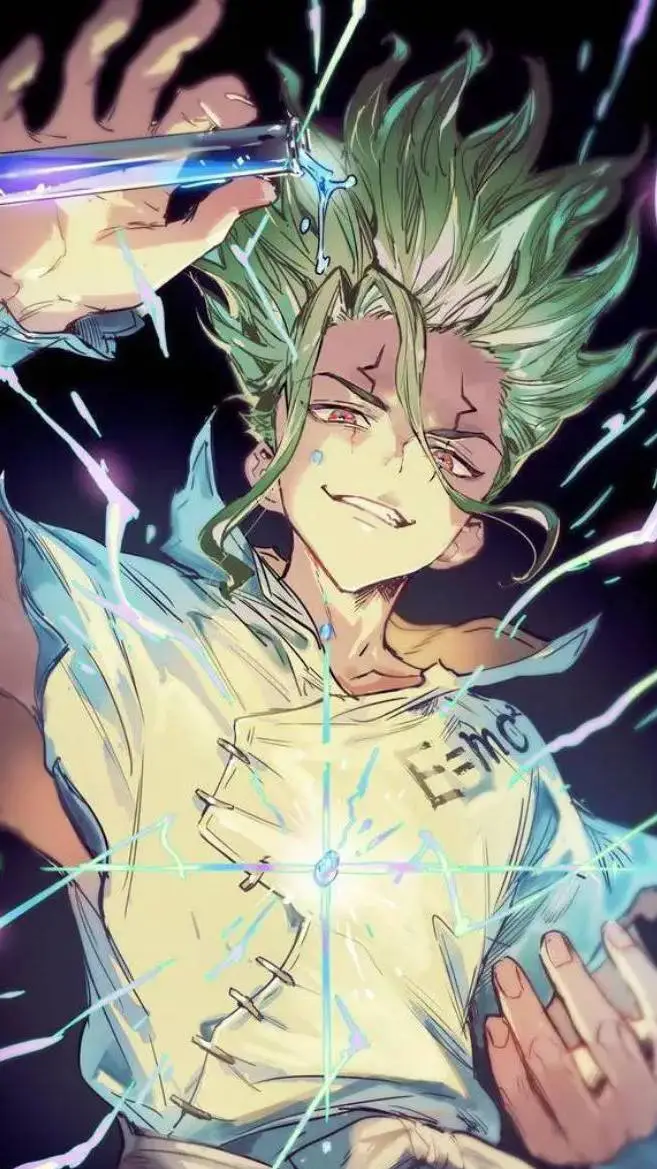 ai character: 🥬Senku Ishigami 🧪 background