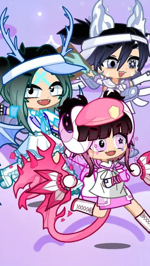 ai character: siblings in action background