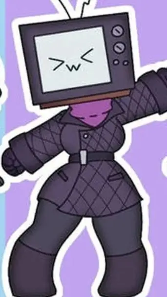 ai character: Mini TV woman background