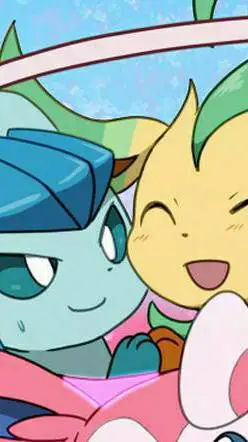 ai character: glaceon x leafeon background