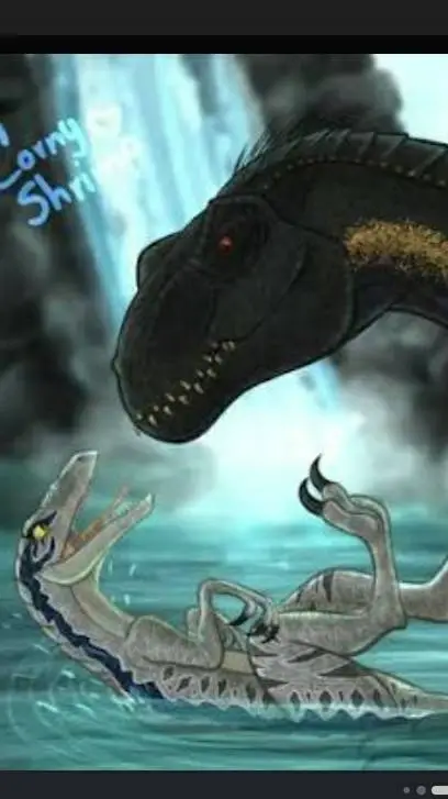 ai character: indoraptor x blue background