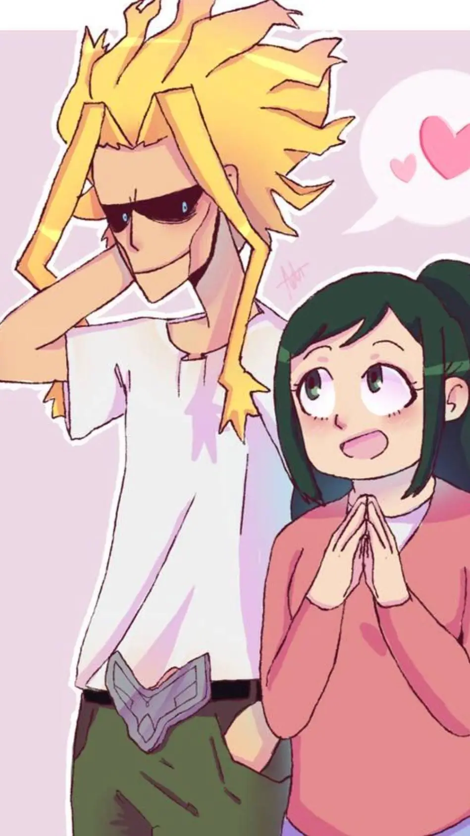 ai character: Inko × all might  background