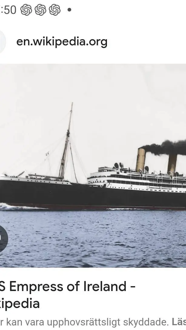 ai character: Empress of Ireland background