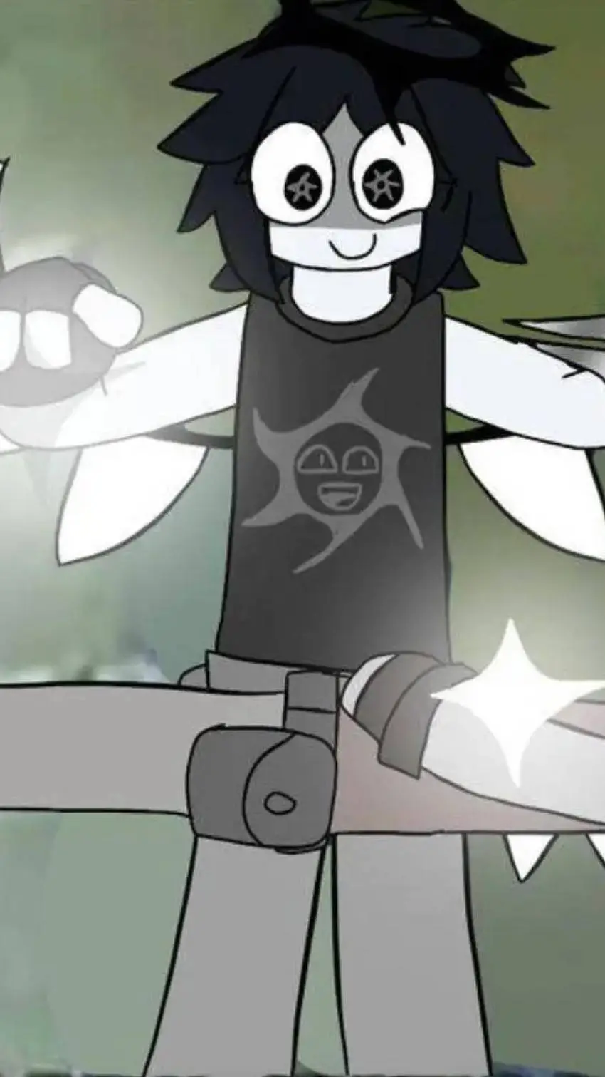 ai character: azure background