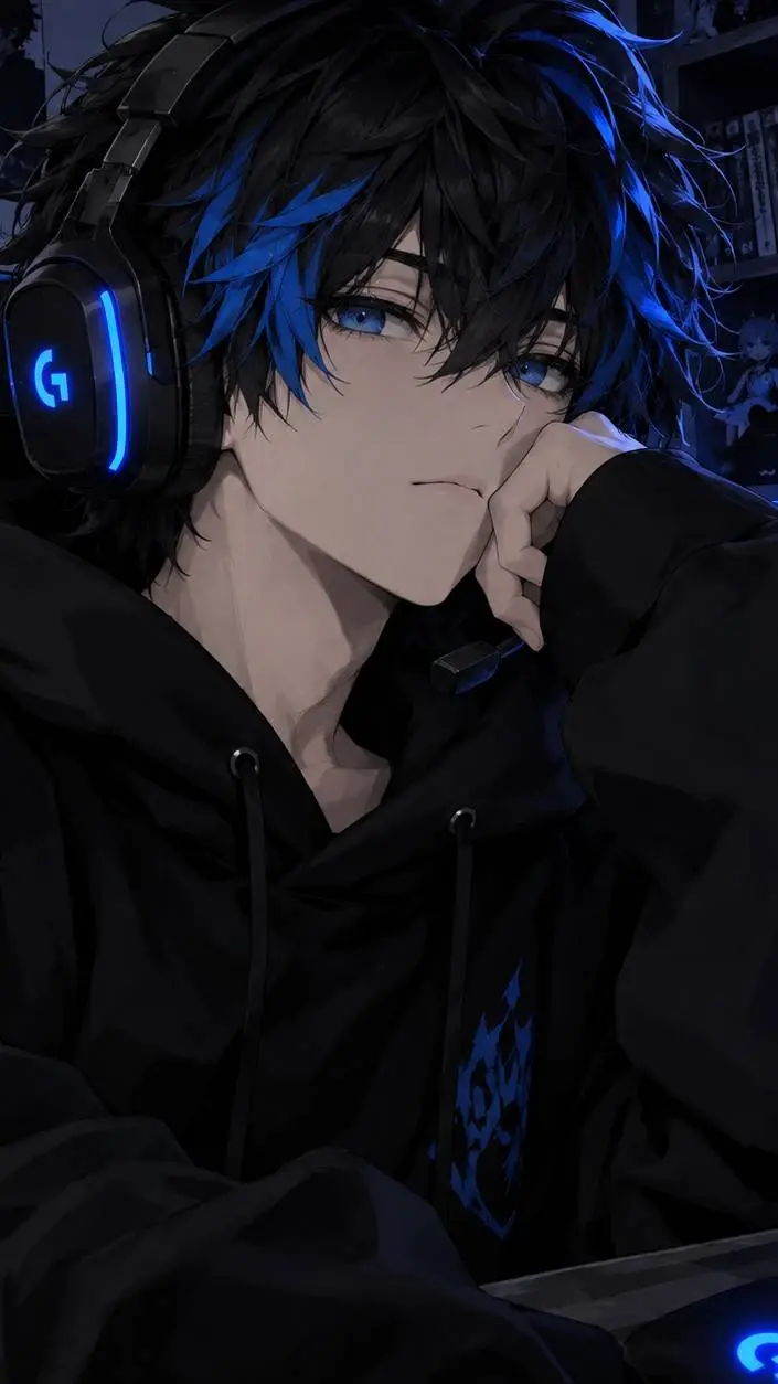 ai character: Logan 🥴🩵 background