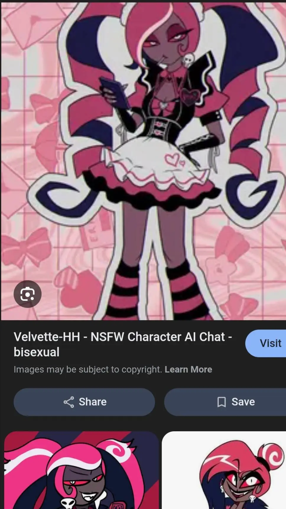 ai character: velvette x y/n background