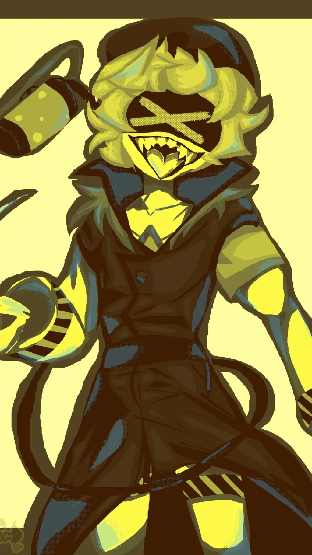 ai character: fandom sky grid  background