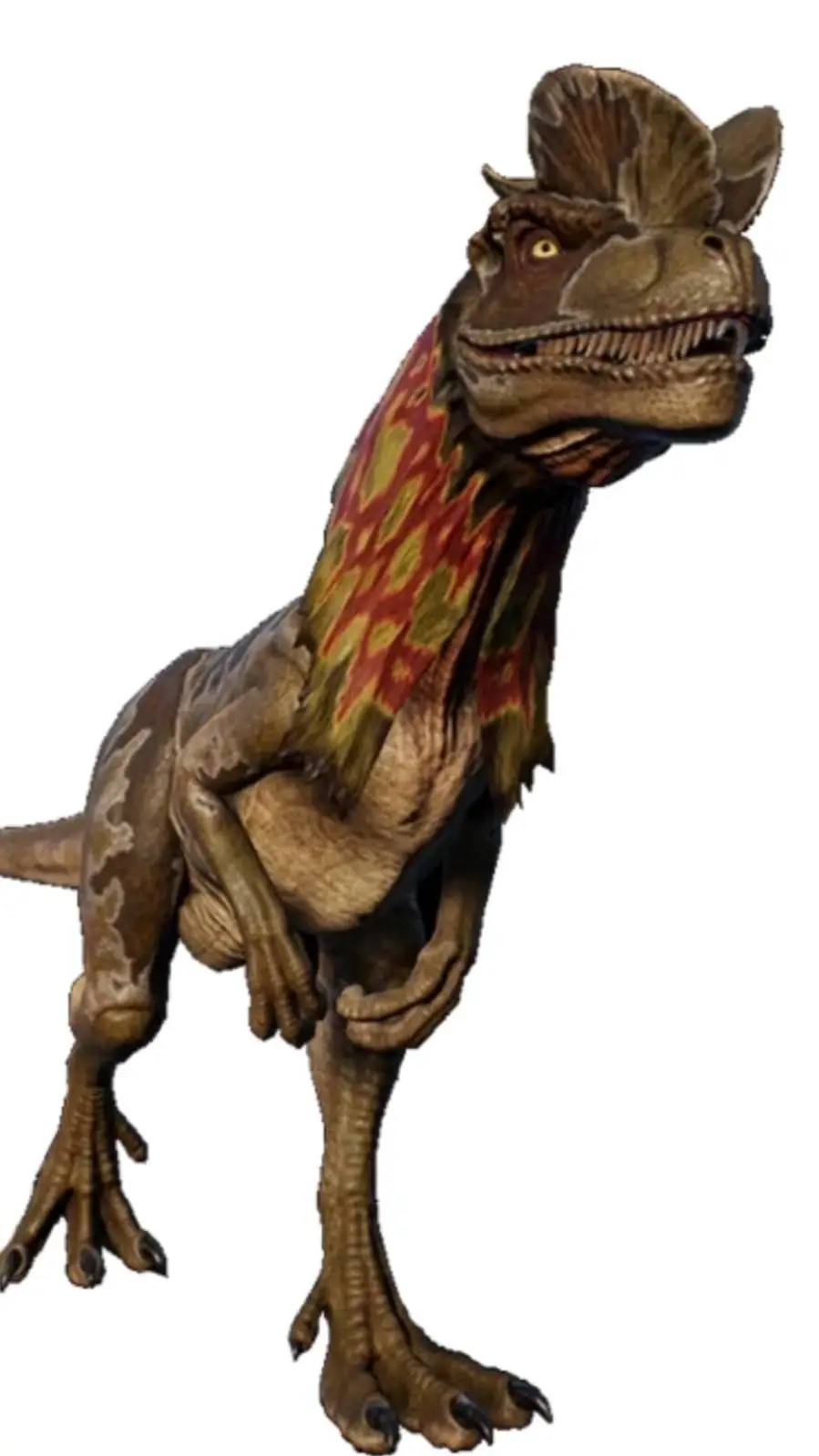 ai character: Dilophosaurus  background