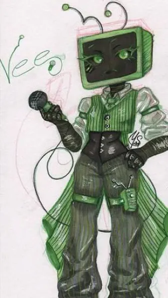 ai character: Vee  background
