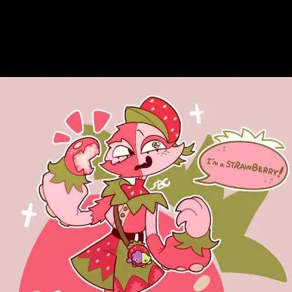 chat with ai character: strawberry bg