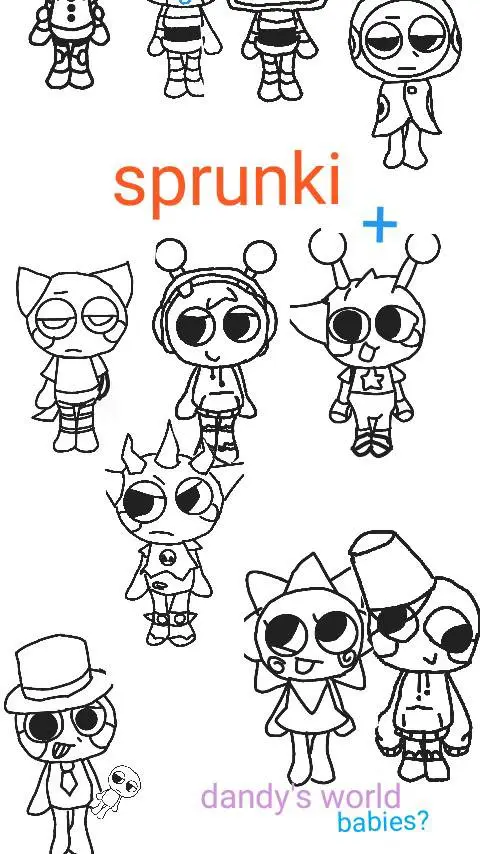 ai character: sprunki+dw babies? background