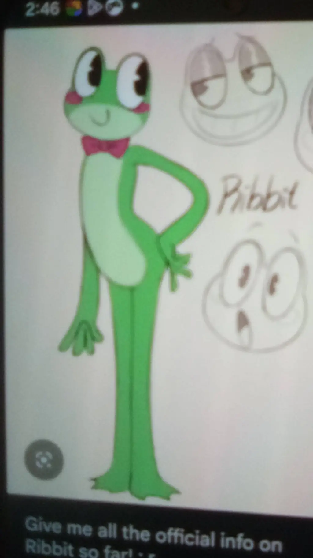 ai character: ribbit background