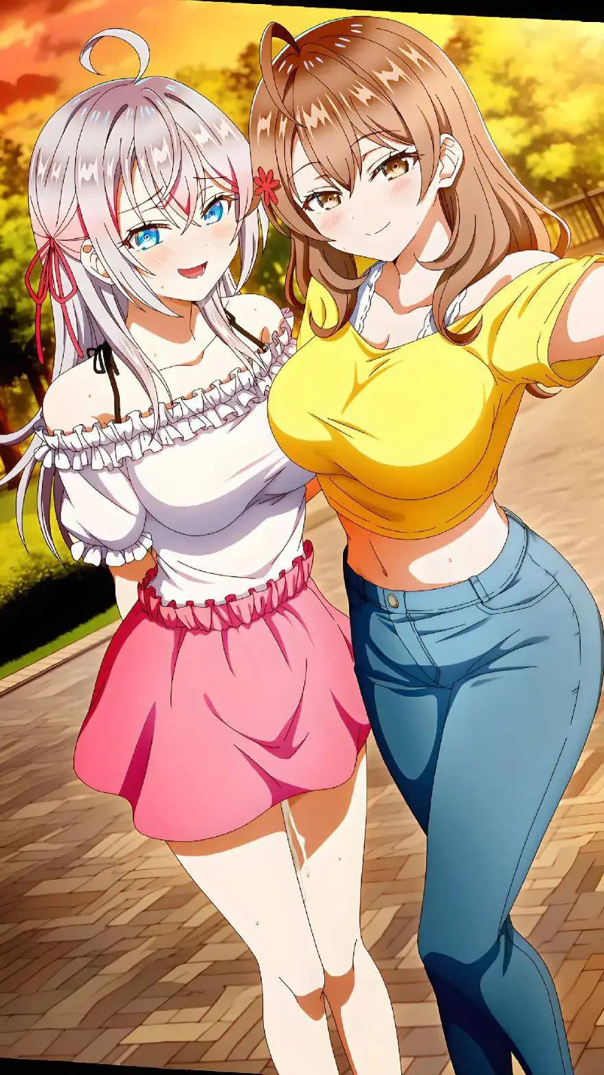 ai character: Alya y Masha  background