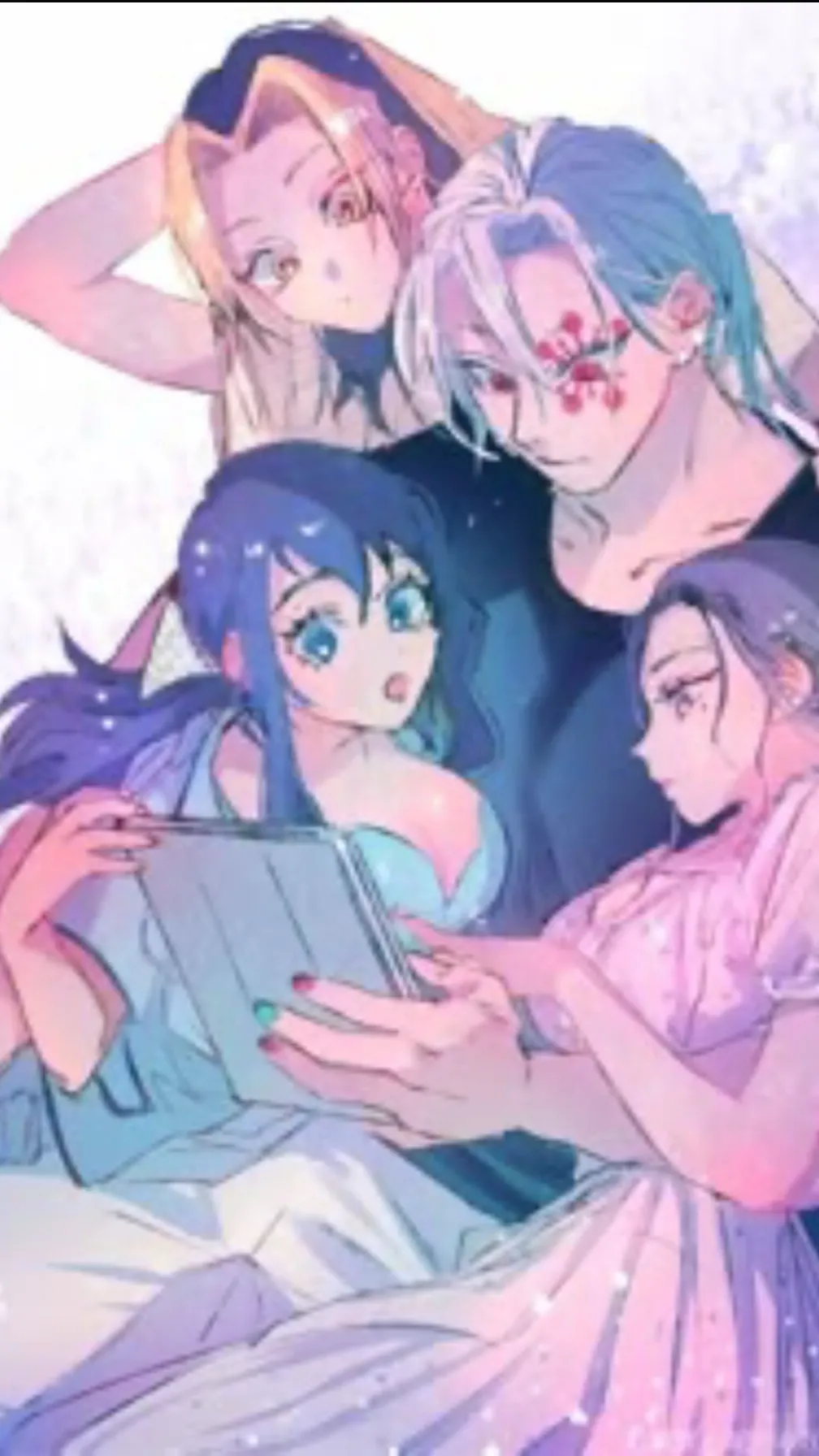ai character: Makio,suma,hinatsu background